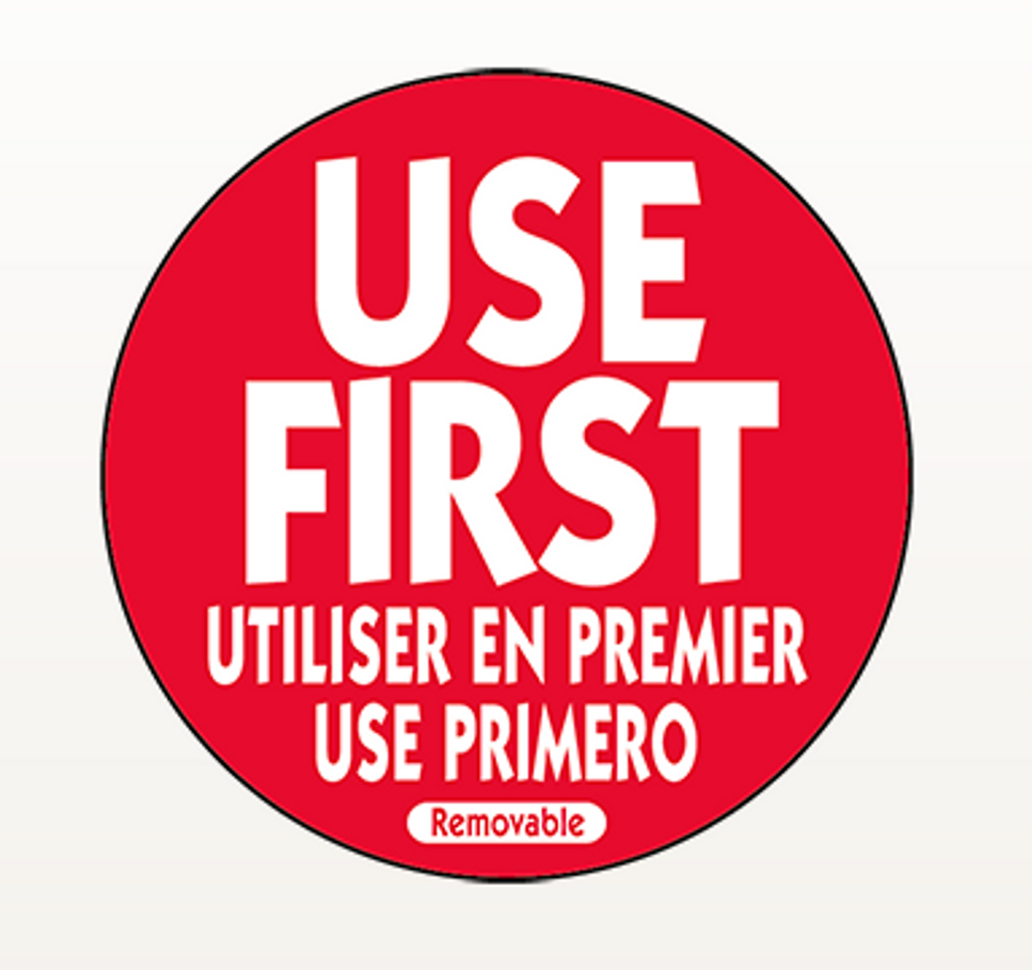 Use First Label, 2" x 2"