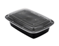 Black Plastic To-Go Container, 38oz