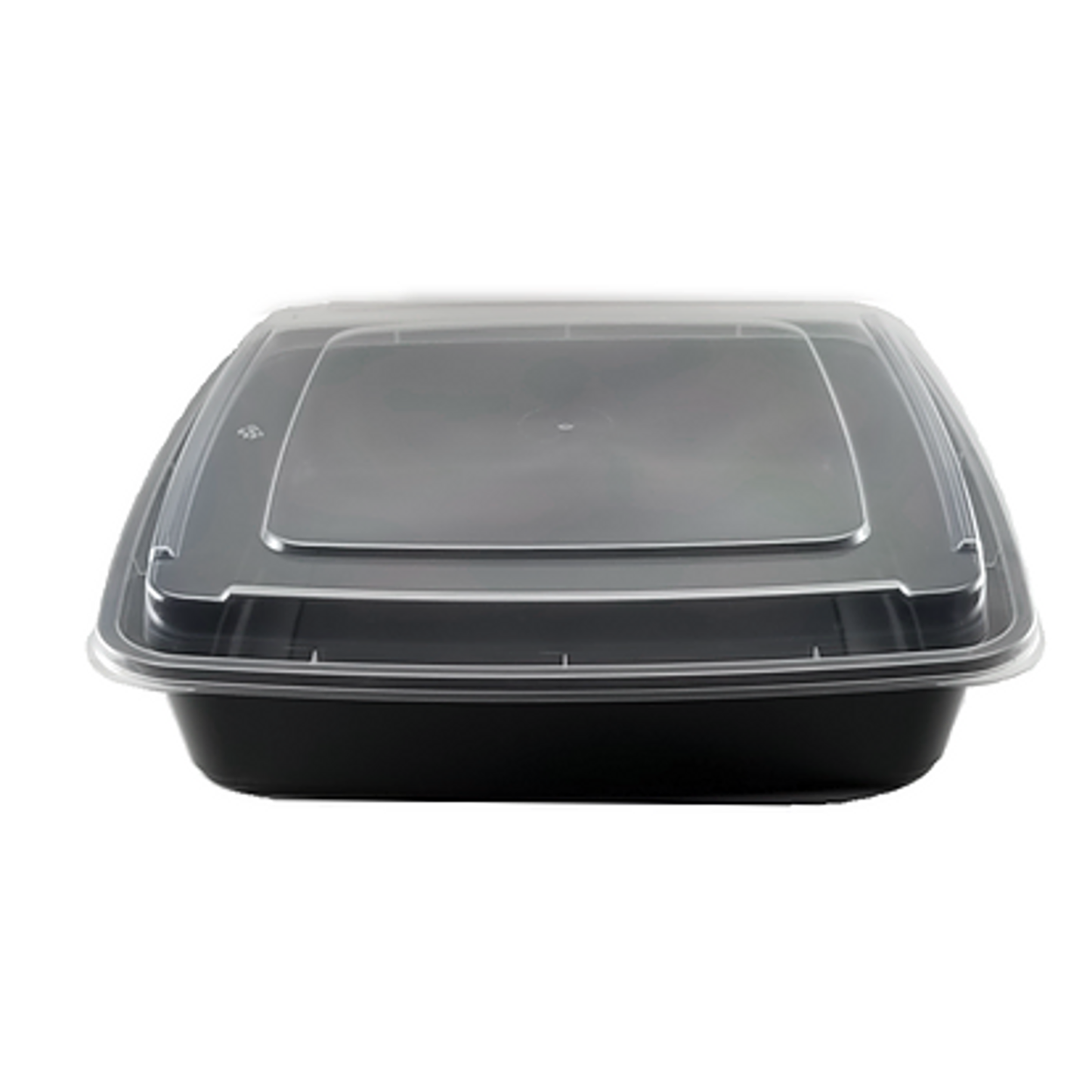 Black Plastic To-Go Container, 48oz