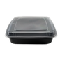 Black Plastic To-Go Container, 48oz