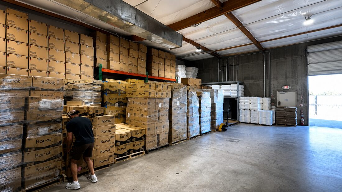 Loading a delivery truck